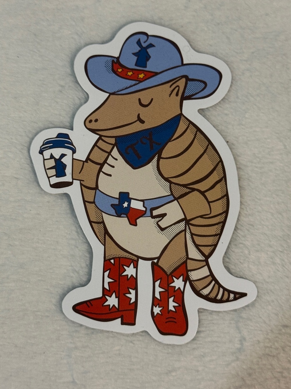 Dutch Bros Texas Armadillo Sticker